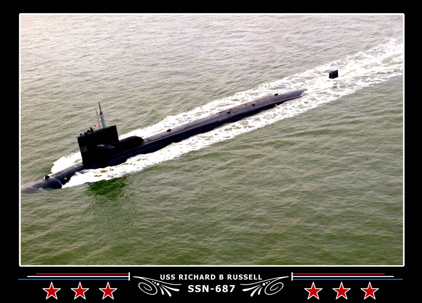 USS Richard B Russell SSN-687 Canvas Photo Print
