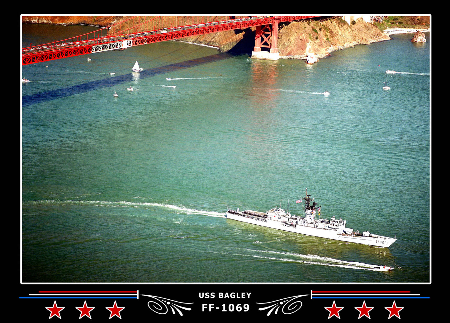 USS Bagley FF-1069 Canvas Photo Print