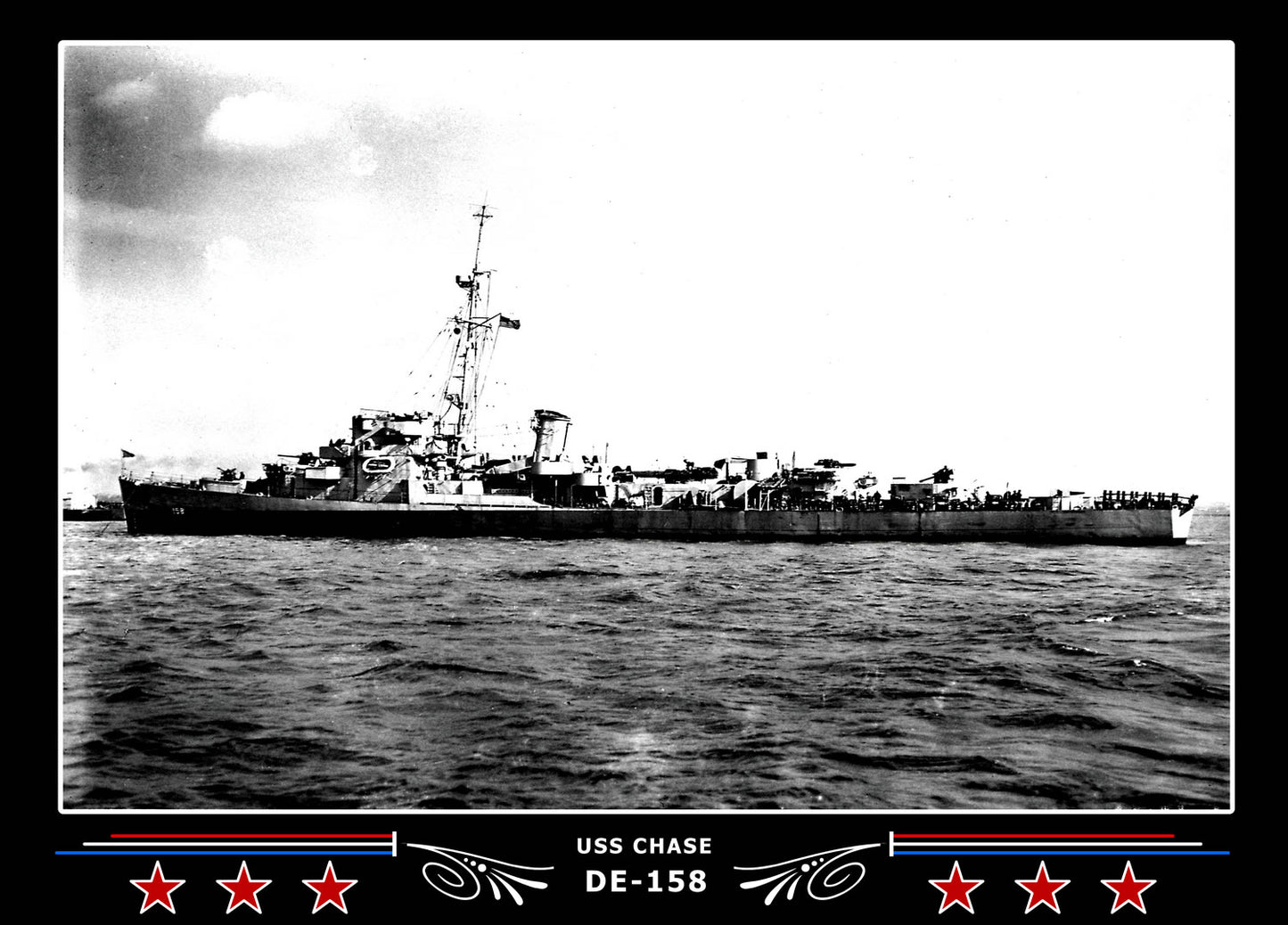 USS Chase DE-158 Canvas Photo Print