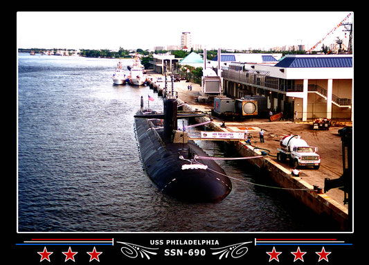 USS Philadelphia SSN-690 Canvas Photo Print