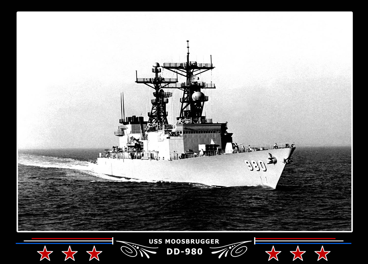 USS Moosbrugger DD-980 Canvas Photo Print