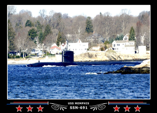 USS Memphis SSN-691 Canvas Photo Print
