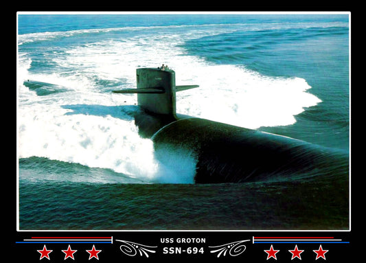 USS Groton SSN-694 Canvas Photo Print