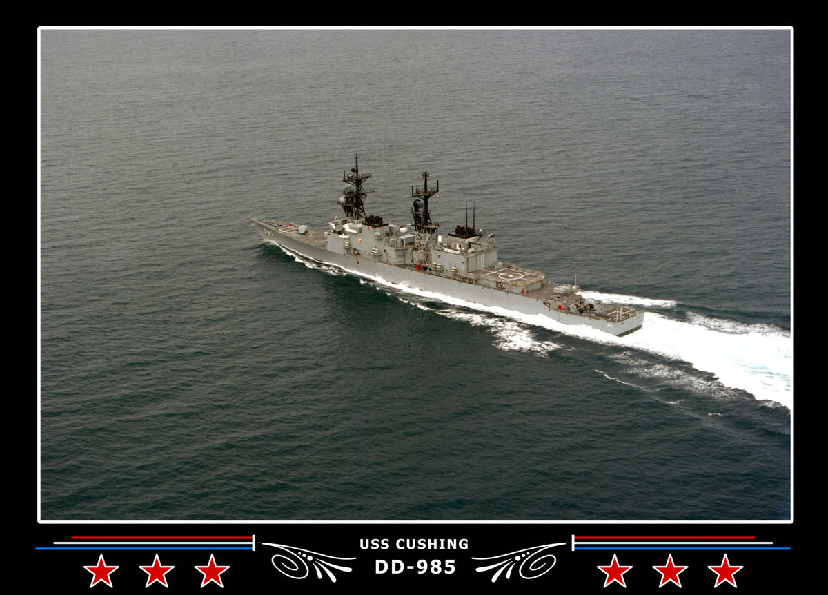 USS Cushing DD-985 Canvas Photo Print