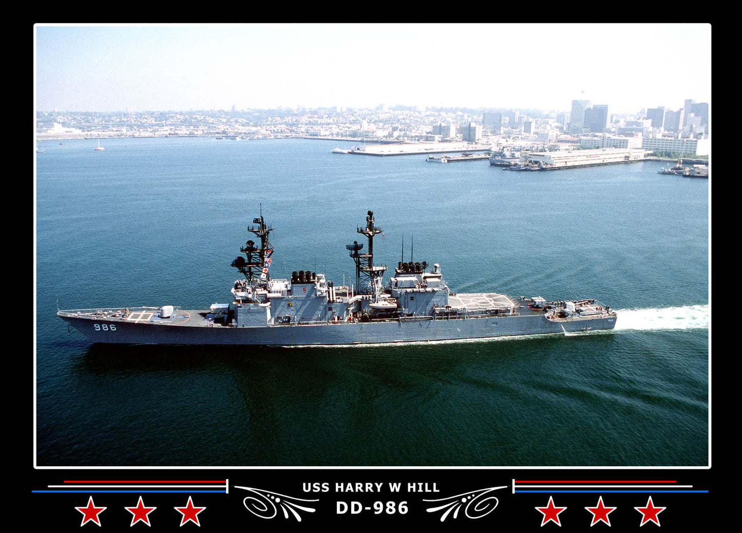 USS Harry W Hill DD-986 Canvas Photo Print