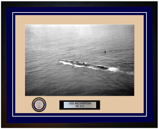 USS Archerfish SS-311 Framed Navy Ship Photo Blue