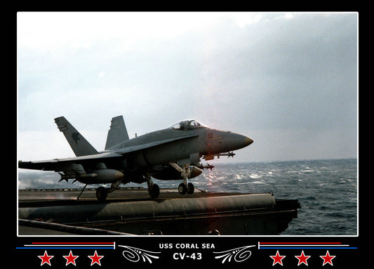 USS Coral Sea CV-43 Canvas Photo Print