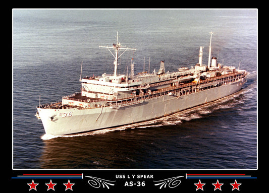 USS L Y Spear AS-36 Canvas Photo Print