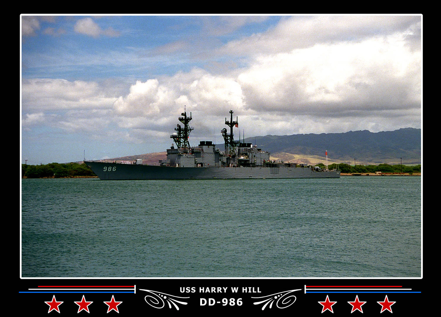 USS Harry W Hill DD-986 Canvas Photo Print