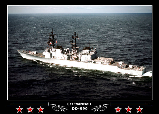 USS Ingersoll DD-990 Canvas Photo Print