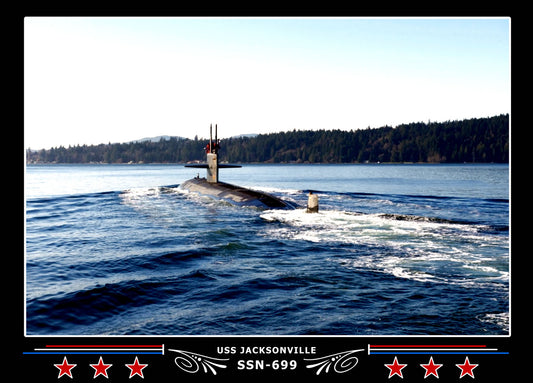 USS Jacksonville SSN-699 Canvas Photo Print