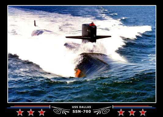 USS Dallas SSN-700 Canvas Photo Print