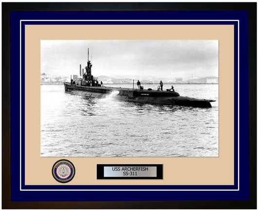USS Archerfish SS-311 Framed Navy Ship Photo Blue