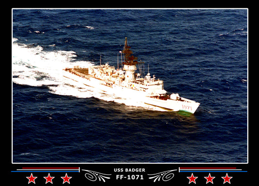 USS Badger FF-1071 Canvas Photo Print