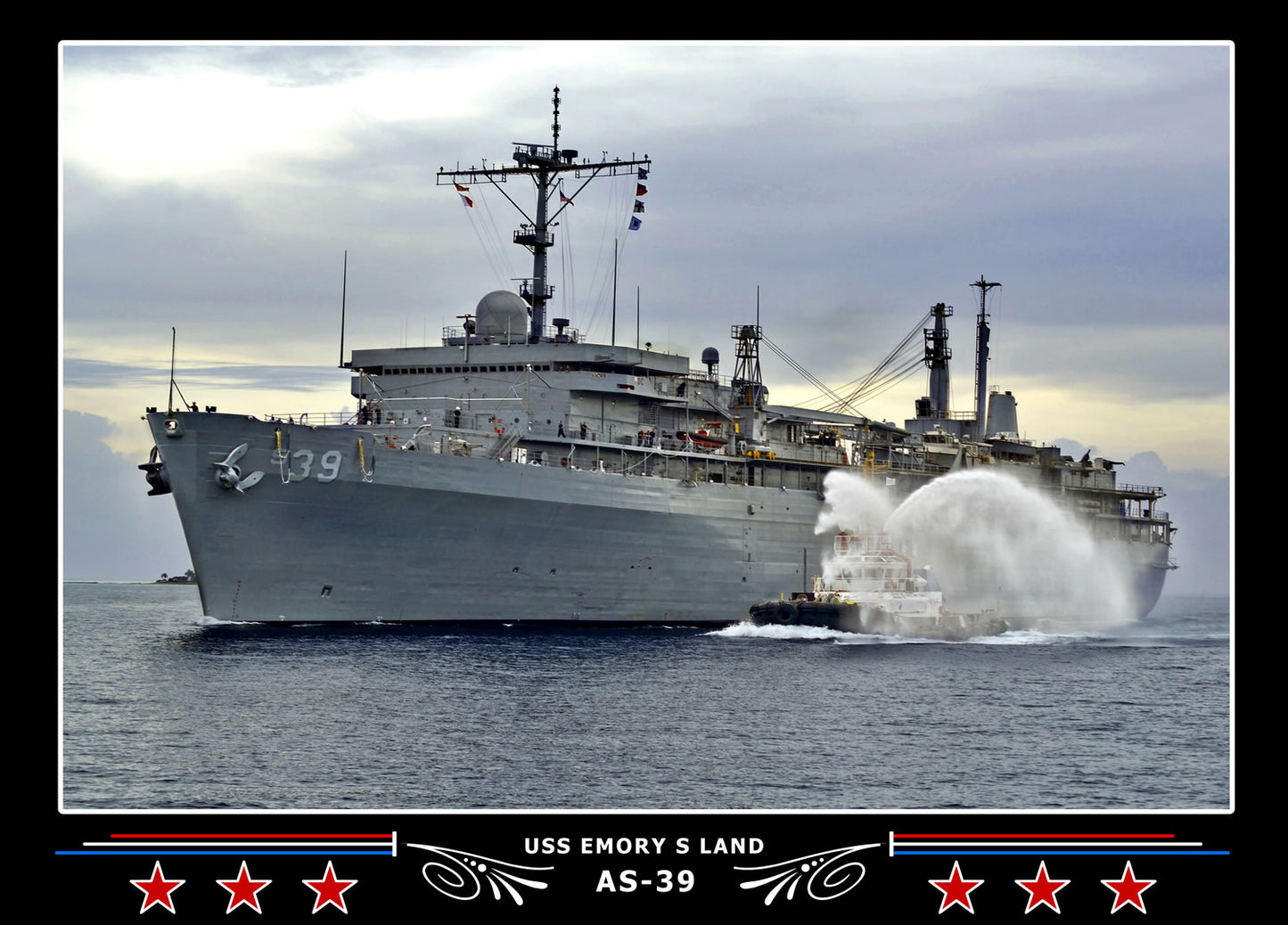 USS Emory S Land AS-39 Canvas Photo Print