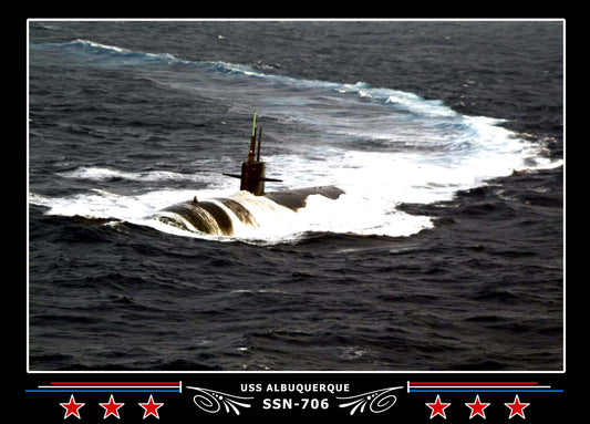 USS Albuquerque SSN-706 Canvas Photo Print