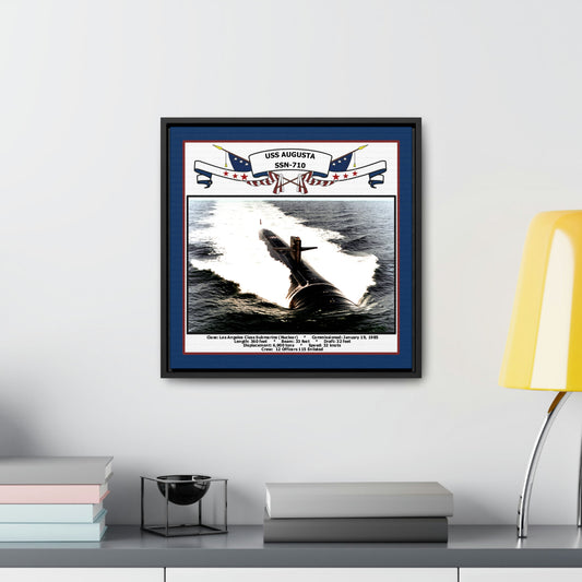 USS Augusta SSN-710 Navy Floating Frame Photo Desk View