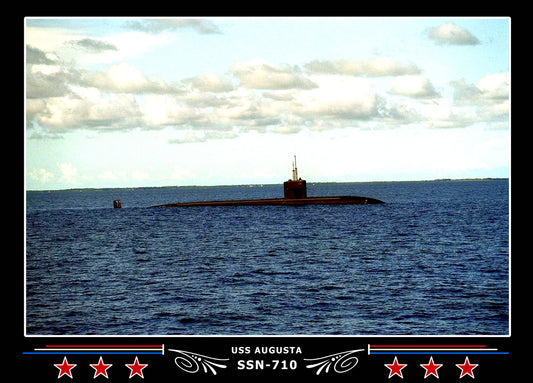USS Augusta SSN-710 Canvas Photo Print