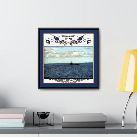 USS Augusta SSN-710 Navy Floating Frame Photo Desk View