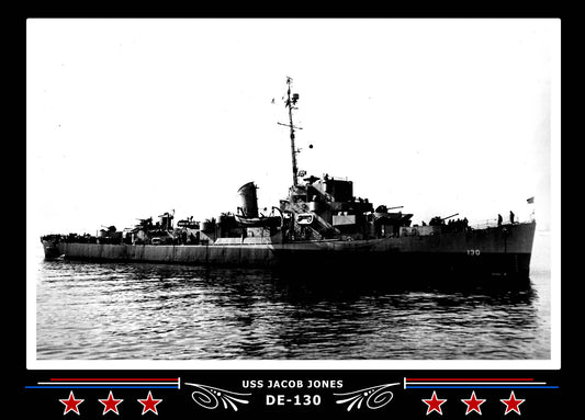 USS Jacob Jones DE-130 Canvas Photo Print