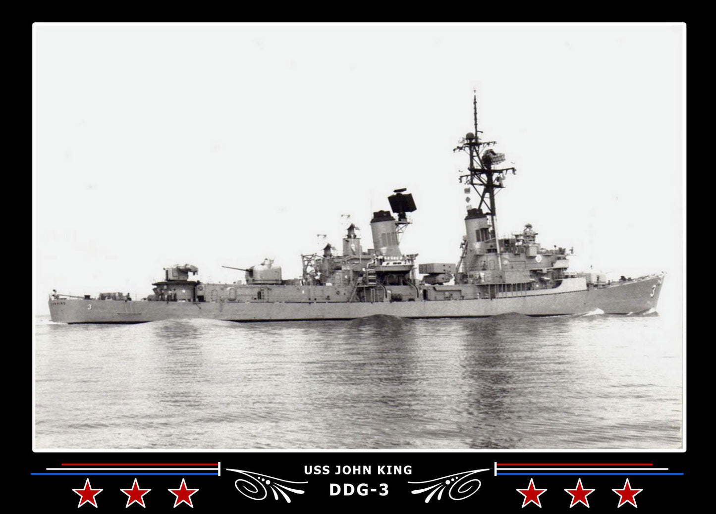 USS John King DDG-3 Canvas Photo Print