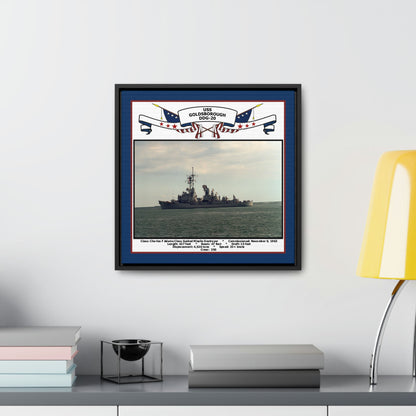 USS Goldsborough DDG-20 Navy Floating Frame Photo Desk View