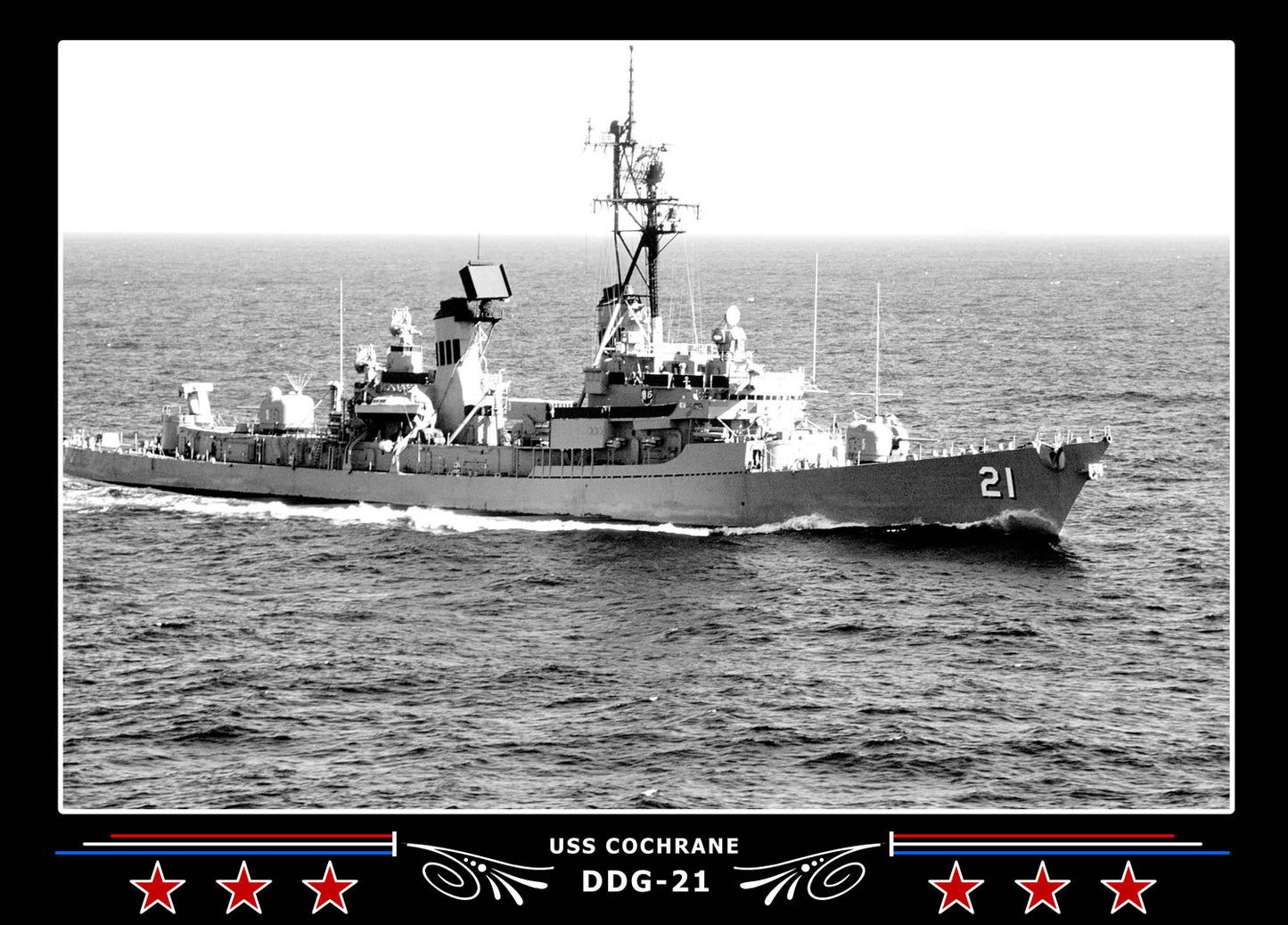 USS Cochrane DDG-21 Canvas Photo Print