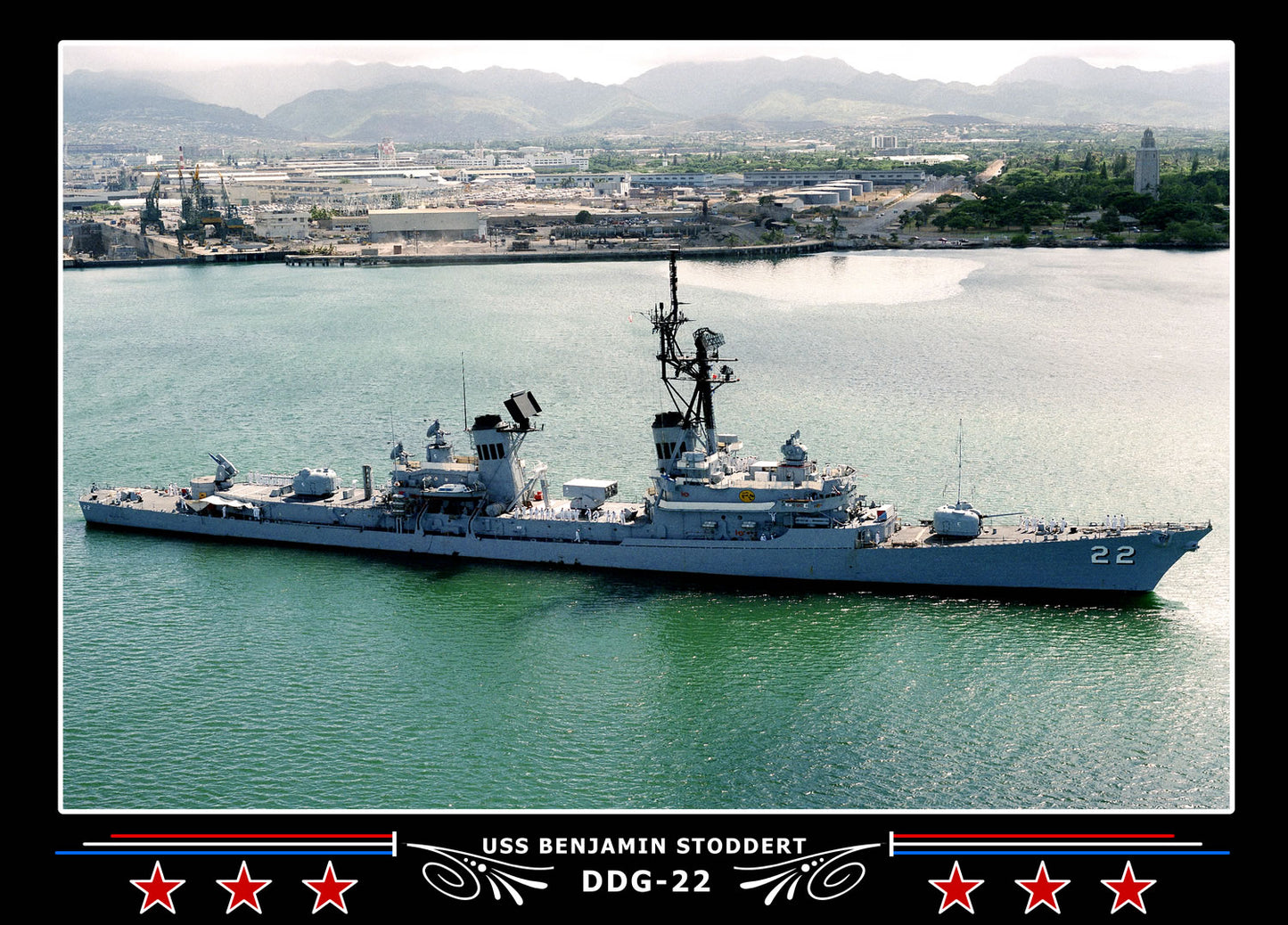 USS Benjamin Stoddert DDG-22 Canvas Photo Print