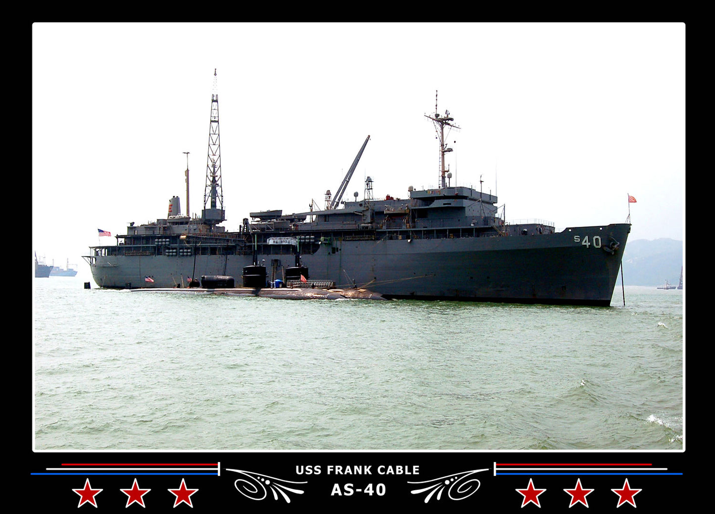 USS Frank Cable AS-40 Canvas Photo Print