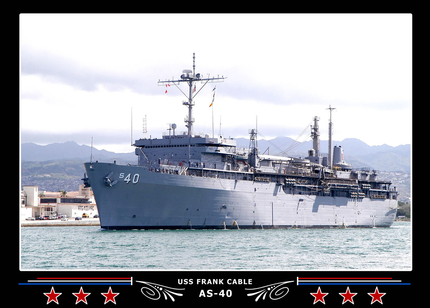 USS Frank Cable AS-40 Canvas Photo Print