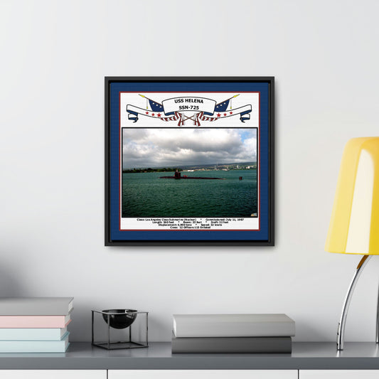 USS Helena SSN-725 Navy Floating Frame Photo Desk View