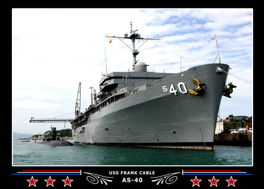 USS Frank Cable AS-40 Canvas Photo Print