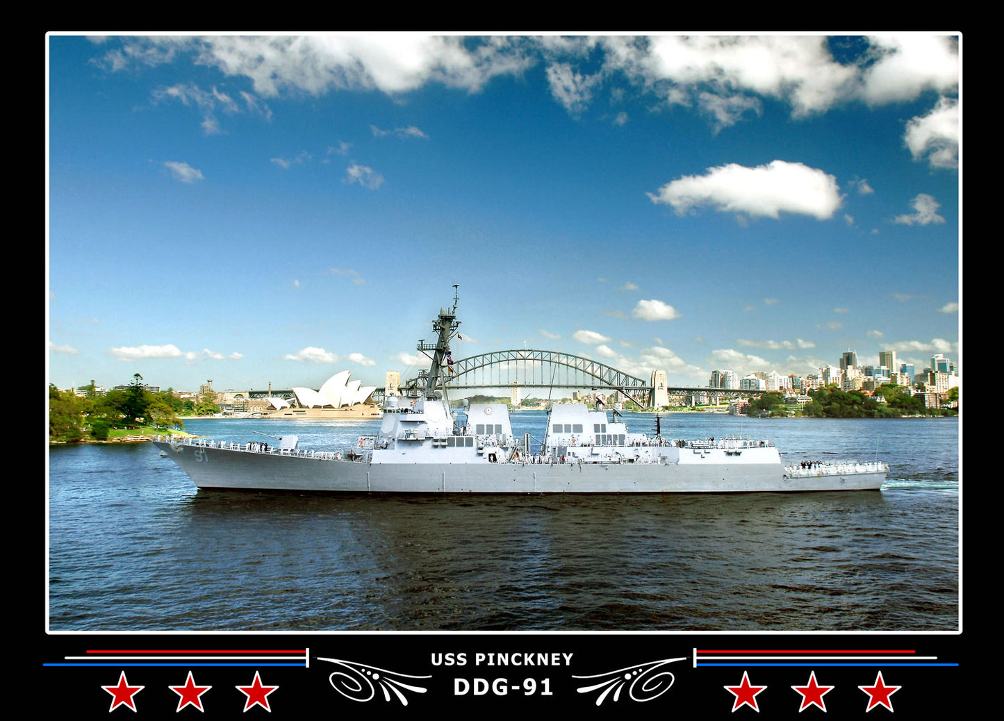 USS Pinckney DDG-91 Canvas Photo Print