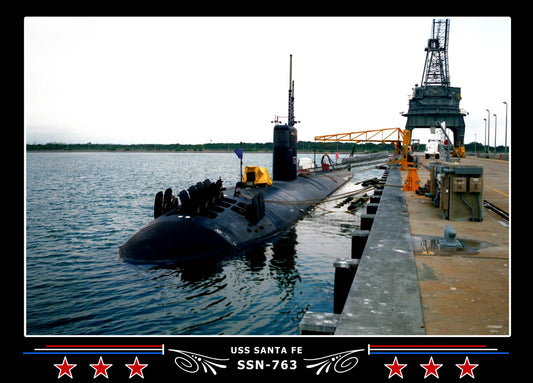 USS Santa Fe SSN-763 Canvas Photo Print