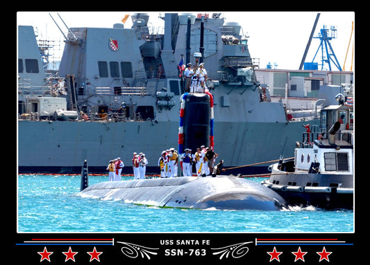 USS Santa Fe SSN-763 Canvas Photo Print