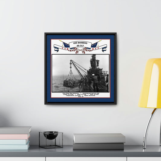 USS Barbero SS-317 Navy Floating Frame Photo Desk View