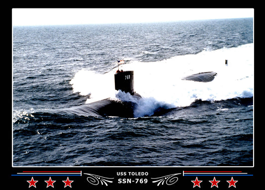 USS Toledo SSN-769 Canvas Photo Print