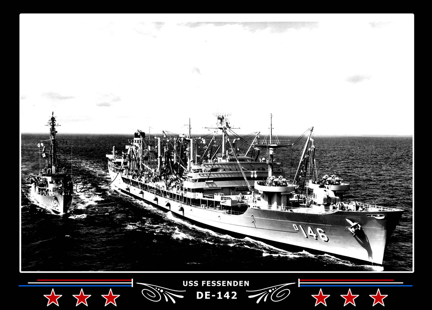 USS Fessenden DE-142 Canvas Photo Print