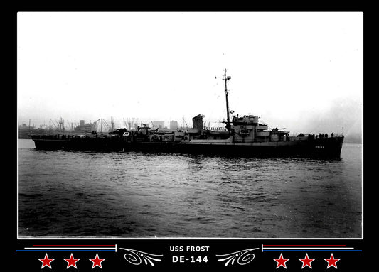 USS Frost DE-144 Canvas Photo Print
