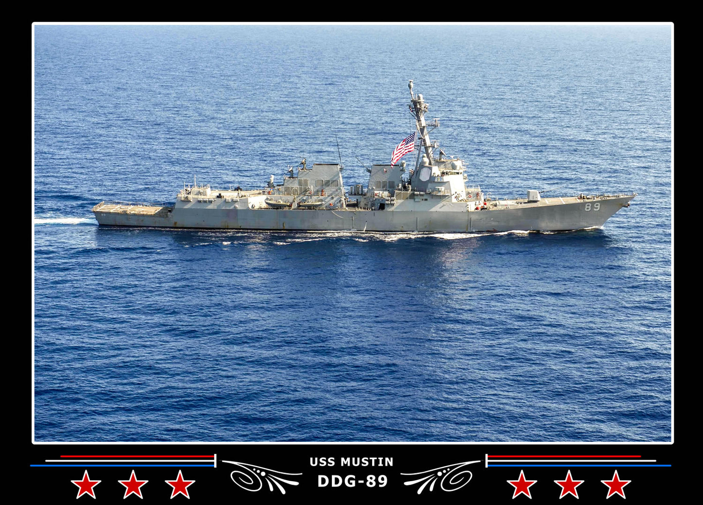 USS Mustin DDG-89 Canvas Photo Print