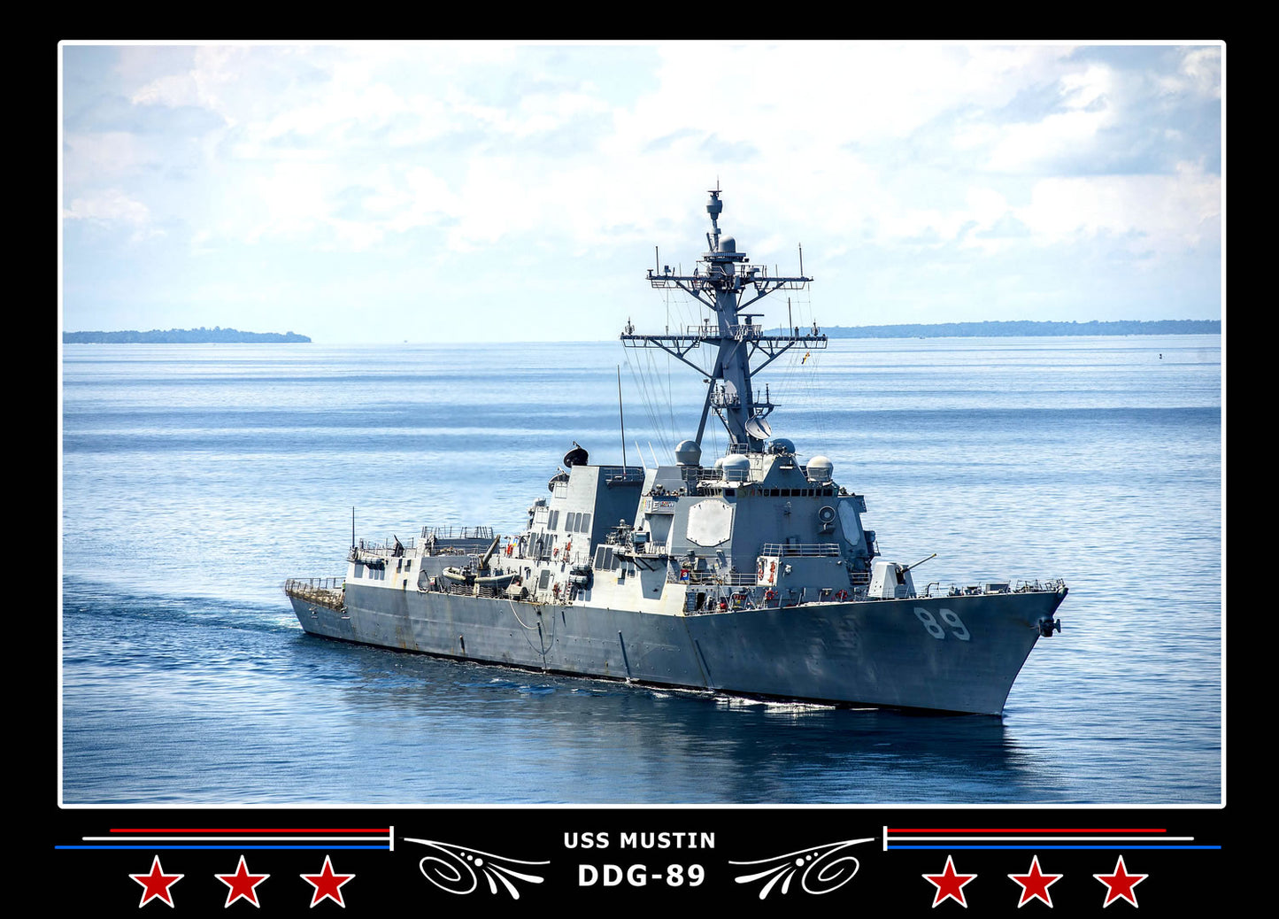 USS Mustin DDG-89 Canvas Photo Print