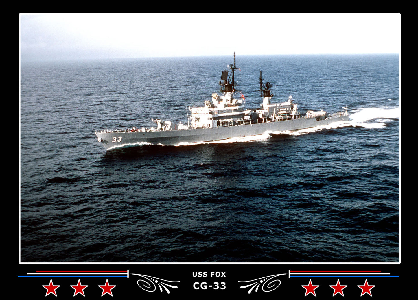 USS Fox CG-33 Canvas Photo Print