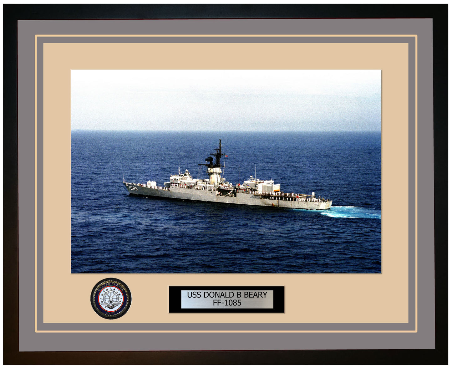 USS DONALD B BEARY FF-1085 Framed Navy Ship Photo Grey