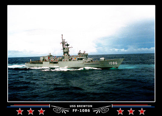 USS Brewton FF-1086 Canvas Photo Print
