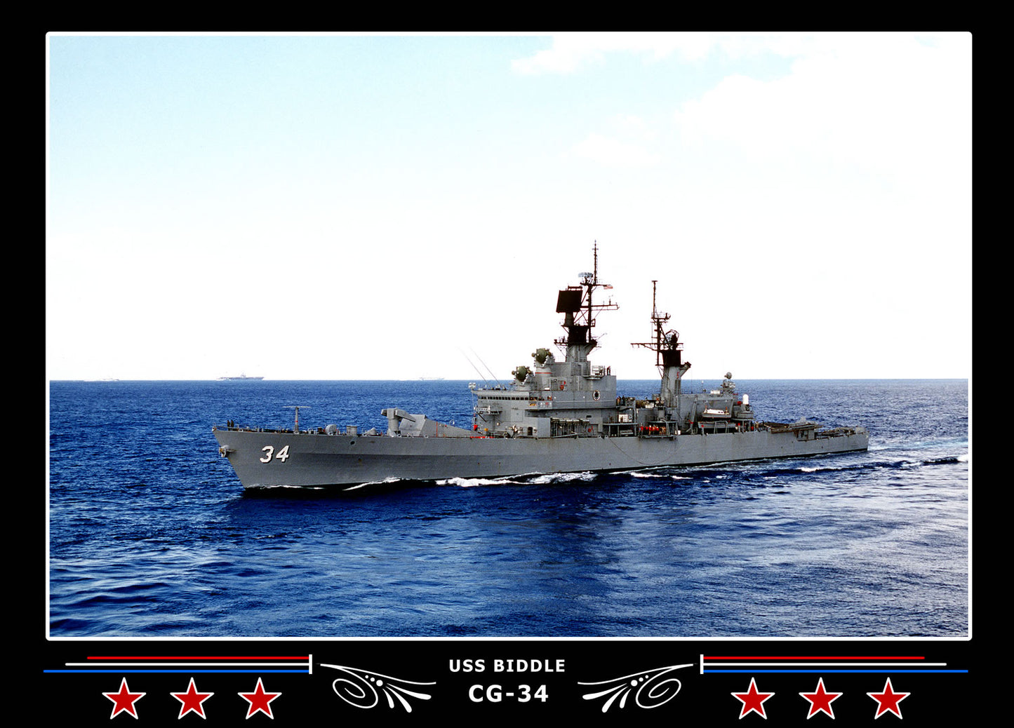 USS Biddle CG-34 Canvas Photo Print