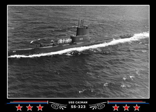USS Caiman SS-323 Canvas Photo Print