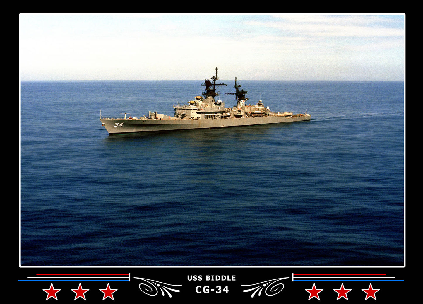 USS Biddle CG-34 Canvas Photo Print