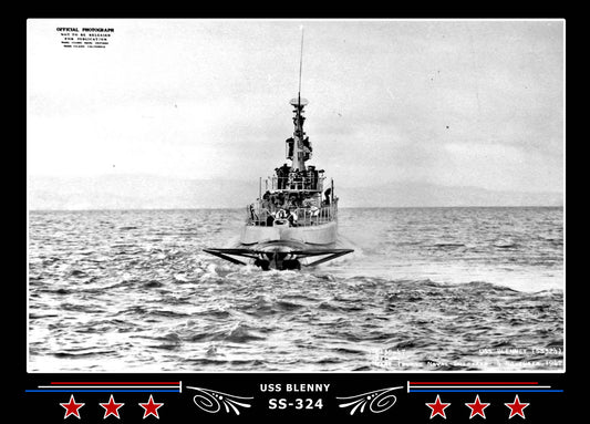 USS Blenny SS-324 Canvas Photo Print
