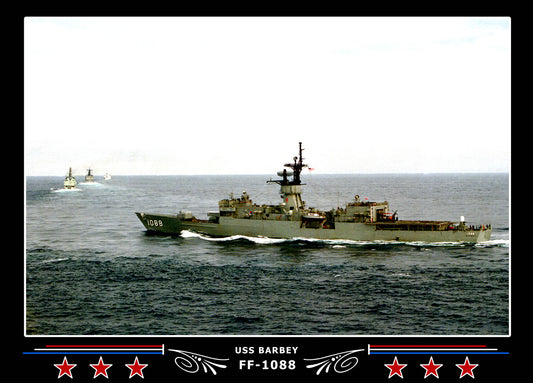 USS Barbey FF-1088 Canvas Photo Print