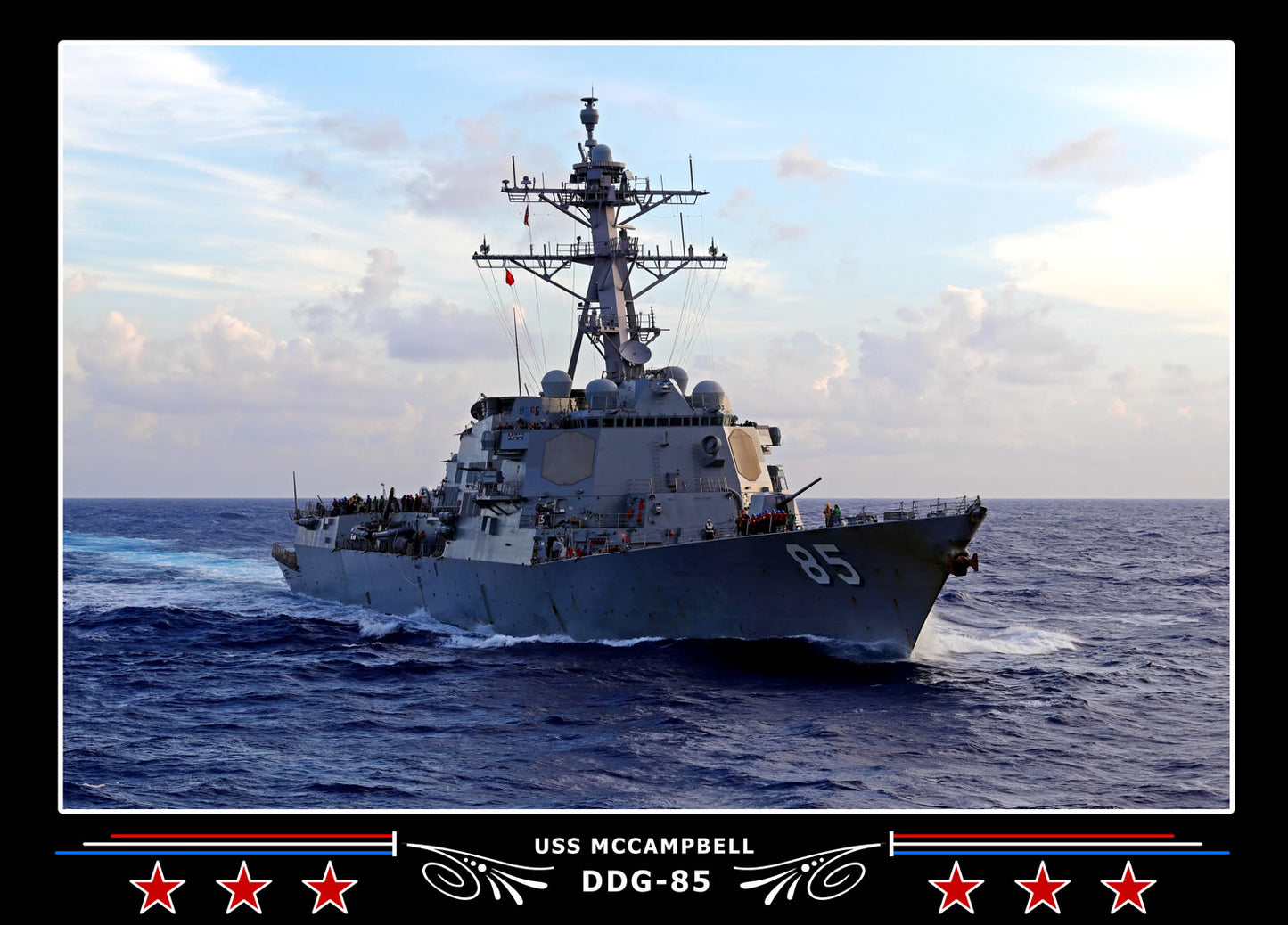 USS Mccampbell DDG-85 Canvas Photo Print